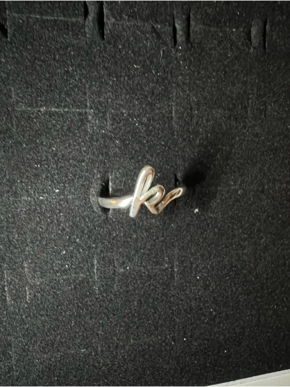 James Avery Script Initial K Ring